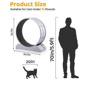 Rueda de Ejercicio Manual para Perros Pequeños y Gatos, Silenciosa, con Diseño Animal, sin Baterías, Rodillo de Fitness para Mascotas de Interior - Product Image 3