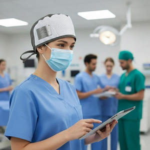 Chapeau de travail unisexe en coton pour médecins, infirmières, vétérinaires, chapeau de chirurgie hospitalière, casquette de service de santé - Product Image 1