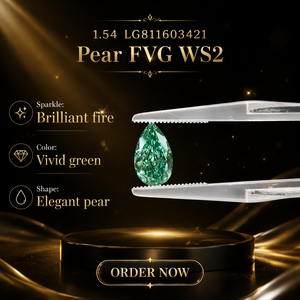 เพชรทรงหยดน้ำสีเขียว Verdant 5.00 - 5.10 กะรัต เกรด VVS2 VS1 ความสะอาดระดับ IGI รับรองโดย IGI เพชรเพาะเลี้ยงในห้องปฏิบัติการ - Product Image 5