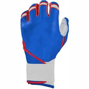 Gants de sport à doigts fendus bleus et rouges, fermeture auto-agrippante, haute qualité, manchette longue, pour le baseball - Product Image 3