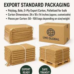 กระสอบป่านแบบมีเชือกผูก เป็นมิตรกับสิ่งแวดล้อม ทนทาน ใช้สำหรับควบคุมน้ำท่วม ก่อสร้าง เกษตรกรรม อุตสาหกรรม จำหน่ายจำนวนมาก - Product Image 5