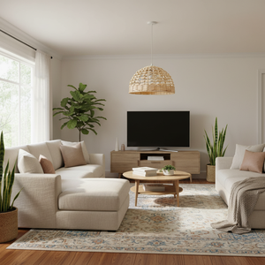 Pantalla de Lámpara de Mimbre y Ratán Estilo Bohemio Vintage, Artesanal, Económica, Venta al Por Mayor para Sala de Estar y Dormitorio - Product Image 3