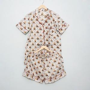 Conjunto de Pijama de Manga Corta de Lujo 100% Algodón Puro para Mujer, Ropa de Dormir Suave y Transpirable - Product Image 6