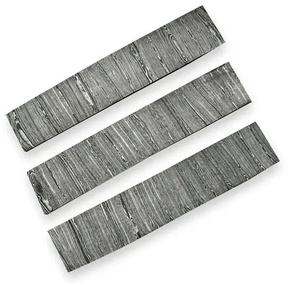 Ensemble de 3 lames Ahmad Fabric de 12 pouces en acier Damas, motif torsadé, qualité industrielle, à bord droit et pointe tombante, épaisseur 3 mm - Product Image 3