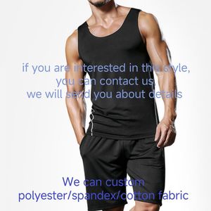 เสื้อกล้ามคอกลมสีดำสำหรับผู้ชาย แห้งเร็ว ทรงสปอร์ต ผลิตจากโพลีเอสเตอร์ สีพื้น ดีไซน์แบบถัก - Product Image 3