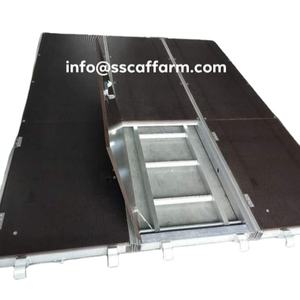 Planche en aluminium moderne de 610mm de large avec dessus en bois pour échafaudages de chantier d'échelle - Product Image 2