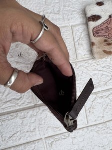 Hair on Hide Cowhide <b>Fur</b> Leather Coin Purse Hand Tooled Leather Stylish Clutch Wallet Purse Western Style Leather Clutch - Product Image 6