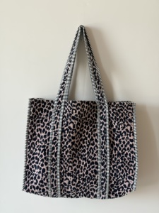 Sac fourre-tout en velours de haute qualité, nouvelle collection été, grand sac de shopping matelassé pour femme, style vintage, doublure en coton, fermeture éclair - Product Image 5