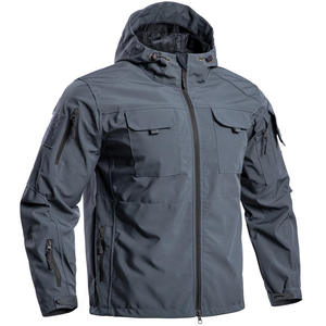 Veste de pêche tactique pour hommes, imperméable, coupe-vent, à capuche, softshell, doublée de polaire, pour la chasse en plein air - Product Image 1