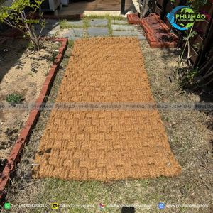 Competitive price coir <b>mat</b> hand woven 35mm thickness non slip outdoor garden pathway liners made of natural coco fiber <b>roll</b> - Product Image 6
