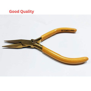 Alicates de Punta Fina/Micro, Acabado Dorado Premium, para Joyeros Profesionales, Herramienta para Fabricación de Joyas, Proveedor con Certificación CE ISO - Product Image 2