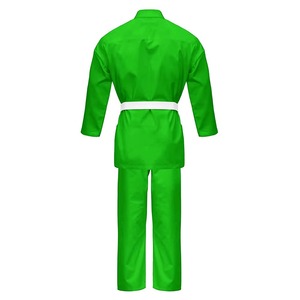 Uniforme de Karate Verde para Adultos Unisex, 100% Algodón, Ropa de Artes Marciales Resistente, Corte Regular, Cinturón Blanco Incluido - Product Image 4