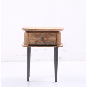 2024 meilleur luxe en bois sculpture stockage chevet tables de chevet Style moderne 1 tiroir pour chambre et salle à manger dernière gamme meubles - Product Image 3