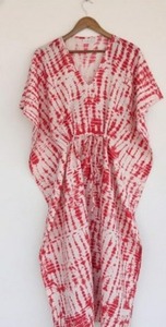 Nuevo Kaftán Largo de Algodón con Estampado Tie-Dye Indio, Talla Única, para Mujer, Regalo para Ella - Product Image 5