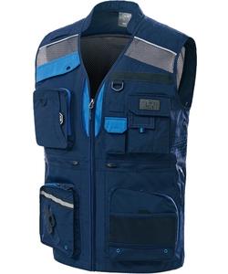 เสื้อกั๊กอเนกประสงค์ MK-473 ยี่ห้อเกาหลี [MARK] OEM/ODM รุ่น Taslan พร้อมช่องใส่ของหลายช่องและแผงตาข่ายสองสี - Product Image 1