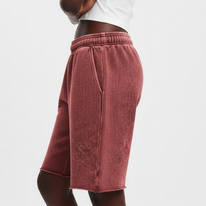 Nuevos shorts de mezclilla rojos sólidos para hombre, estilo acid wash, para uso casual de verano, estilo urbano, cómodos y a la moda. - Product Image 4