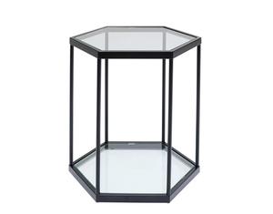 Mesa de Centro Hexagonal de Estilo Nórdico Moderno, de Vidrio y Acero Inoxidable, Mesa de Té Simple para Apartamentos Pequeños y Balcones - Product Image 5