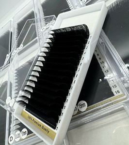 Wholesale Handmade CC/DD Curl <b>Mink</b> Individual <b>Eyelash</b> <b>Extensions</b> Matte Black Tray Soft Volume <b>Eyelash</b> Trays Private Label - Product Image 3