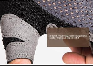 Gants de sport en vinyle respirants et légers à demi-doigts pour hommes - Emballage personnalisable pour la musculation - Product Image 5