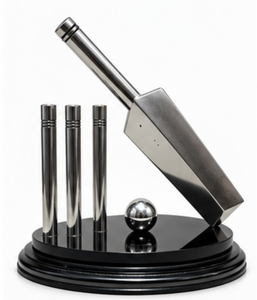 Metal Cricket Bat Ball Stumps <b>Trophy</b> Award for Sports Excellence - Product Image 3