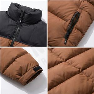 Chaqueta acolchada de invierno personalizada para hombre con cuello levantado lona Sherpa de alta calidad y piel de conejo nuevo diseño Casual prendas de vestir abrigos para hombre - Product Image 4