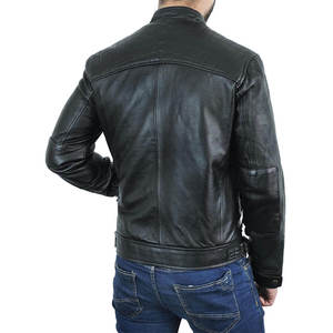 Blouson d'hiver en cuir de haute qualité, style zippé, blouson de motard, manteau coupe-vent d'extérieur, logo personnalisé, mode 2026 - Product Image 4