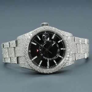 Luxurious Moissanite Diamond Iced Out High Quality Hand Made Stainless Steel Material Hip Hop Chronograph Wrist <b>Watch</b> <b>for</b> <b>Men</b> - Product Image 1