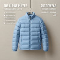 Blouson matelassé brillant pour homme, manteau d'hiver chaud personnalisé en duvet, veste d'extérieur épaisse à col montant et finition brillante