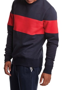 Recién llegado, sudadera de cuello redondo de calidad Premium para hombre, ropa deportiva de moda con bloques de Color en el pecho, técnica bordada para invierno - Product Image 5