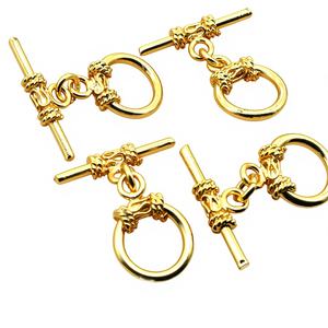 Broche de palanca Bali de 14X24MM, chapado en plata antigua, chapado en oro antiguo, cobre antiguo, chapado en oro de 18 quilates, cierre para hacer joyas B559 - Product Image 1