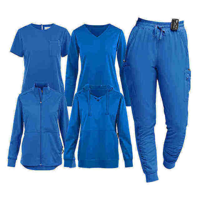 High Quality Custom Logo Eco-Friendly 100% Cotton Unisex Hospital Medical Scrubs Set Stretch Soft Nurse Uniform Jogger Knitted