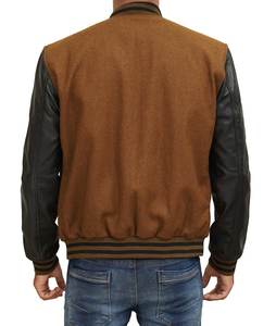 Chaqueta Letterman para Hombre, Fabricada en Pakistán, Chaqueta de Lana y Cuero para Hombre - Product Image 6