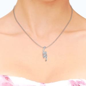 Collar Daisini con Colgante en Espiral Adornado con Cristales de Swarovski, Plata de Ley 925, Moda Casual para Mujer, Joyería <span class=keywords><strong>Destiny</strong></span> - Product Image 3