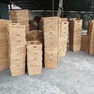 BEST SELLER 2026 Woven Hyacinth Tray <b>Basket</b> for <b>Storage</b> and Decoration Safe Material Clean Finish Durable Use - Product Image 5