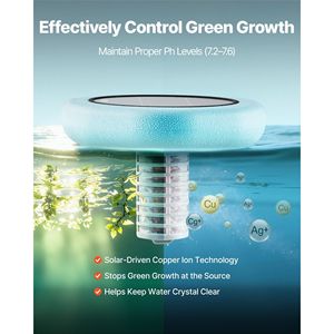 Ioniseur solaire hexagonal en cuivre pour piscine 45000 gallons, purificateur d'eau flottant automatique sans chlore, catégorie de produit : bandelettes de test - Product Image 3