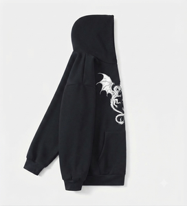 Sudadera con Capucha de Moda para Hombre, Estilo Hip Hop, 100% Algodón, Forro Polar, Impermeable, Casual, Unisex, Talla Grande - Product Image 3