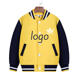 เสื้อแจ็คเก็ตวาร์ซิตี้แบบยูนิเซ็กซ์ ผ้าฟลีซ สีพื้น ติดกระดุมด้านหน้า พิมพ์ลายแบบรีดร้อน ปกคอพับ ทรงปกติ เสื้อคลุมสำหรับฤดูใบไม้ร่วง - Product Image 2