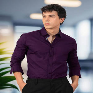 Camisa de manga larga de lujo de alta calidad para hombre, algodón antiarrugas para ropa informal Formal de oficina, manga larga de ganchillo - Product Image 4