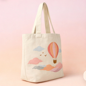 Sac de plage en toile imprimé personnalisé avec poignée d'épaule naturelle, logo personnalisé brodé, sac de shopping rayé - Product Image 4
