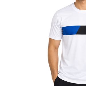 Manufacturer Men <b>White</b> Blue and Black Performance Sports T Shirt Quick Dry Athletic Gym Running Training Tee Custom Logo OEM - Product Image 3