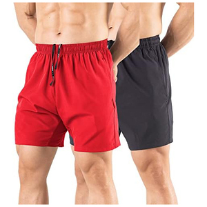 Men's Quick Dry Running Shorts Solid Color Elastic Waist Sporty Short Shorts for Fitness Workout Gym Training - Product Image 6