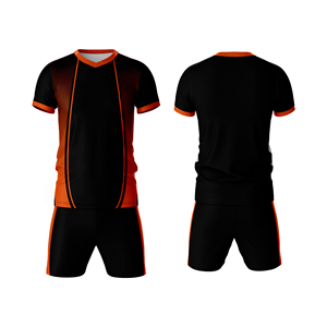 Conjunto de Uniforme de Rugby para Hombre, Negro y Morado, Cuello en V, Sublimado, Bloques de Color, Poliéster que Absorbe la Humedad, Corte Atlético, Manga Corta - Product Image 4