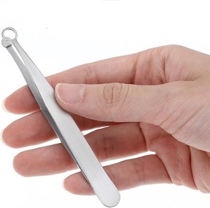 Pinzas para Cejas de Acero Inoxidable con Punta Puntiaguda, Reutilizables, Estilo Moderno, con Estuche para un Uso Personal Seguro e Higiénico - Product Image 3