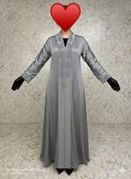 Robe de soirée de luxe brodée à la main, lavable, infroissable, respirante, longueur ras du sol, coupe droite, manches longues