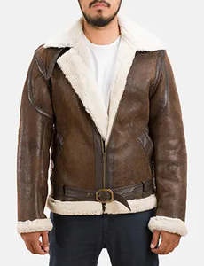Chaqueta de Cuero Borgoña Desgastada OEM Alex para Hombre, Estilo Casual de Invierno, Cuello Alto, Cierre de Cremallera, Resistente al Viento, Transpirable y Ecológica - Product Image 5