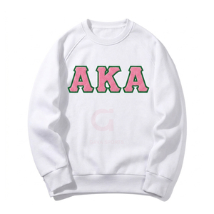 Sudadera de punto con cuello redondo y estampado de corazón rosa para mujer, estilo casual de hermandad, personalizada - Product Image 3