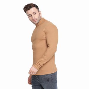 Suéter de Punto para Hombre, Cuello Alto, Manga Larga, Color Sólido, Estilo Casual para Otoño - Product Image 3