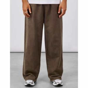 Washed Cotton Fleece Flare <b>Pants</b> Heavy Sweatpants Wide Leg Tracksuit Trousers Faded Regular Pocket Slacks Joggers - Product Image 2