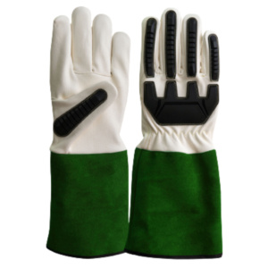 Gants de mécanicien en cuir de chèvre de qualité supérieure, résistants, pour la sécurité industrielle, protection personnelle, résistants à la chaleur, gants de travail - Product Image 6