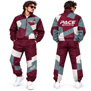 Ensemble veste coupe-vent et pantalon gris anthracite et vert citron pour homme, imperméable, avec empiècements contrastants, vêtements de sport, vente en gros - Product Image 4
